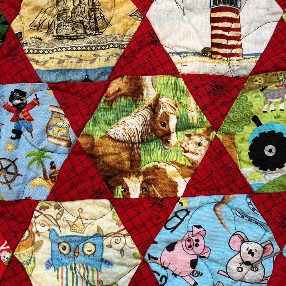Colorful Seek & Find Handmade Quilt - Picture 6 of 9